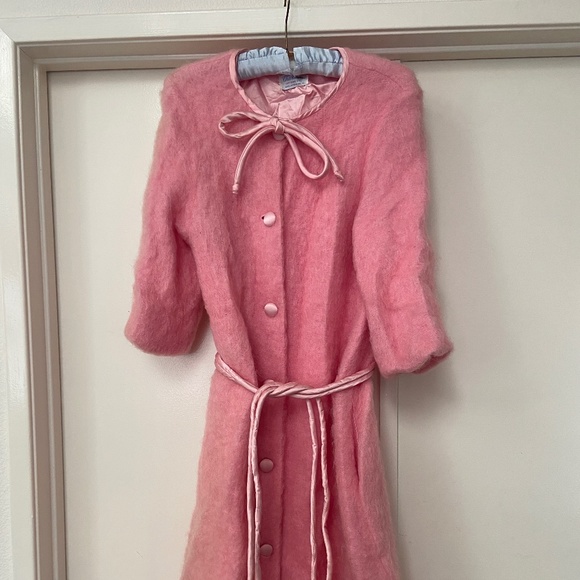 Vintage Charmode (by Sears, 1950s) pink coat women's S/M with pockets - Picture 1 of 10